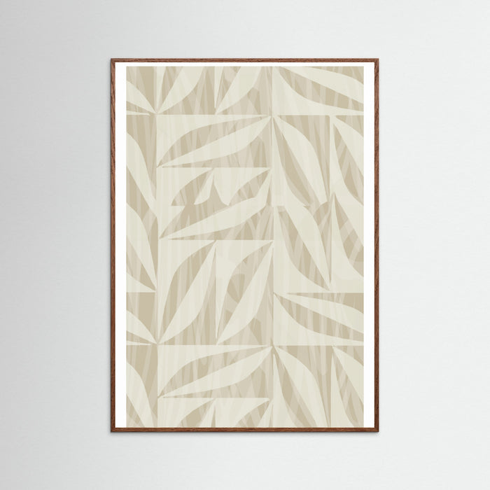 Oak Dark Subtle Botanical Pattern 2 Poster
