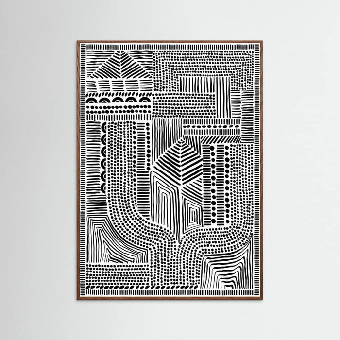 Oak Dark Tribal Abstract Poster
