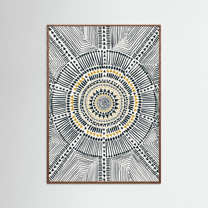 Oak Dark Tribal Sun Poster