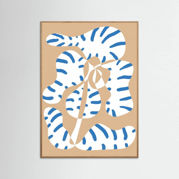 Abstract Shapes Flower Tiger print Poster – plakat og kunsttryk