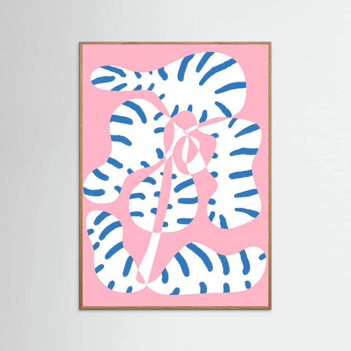 Abstract Shapes Flower Tiger print Poster – plakat og kunsttryk