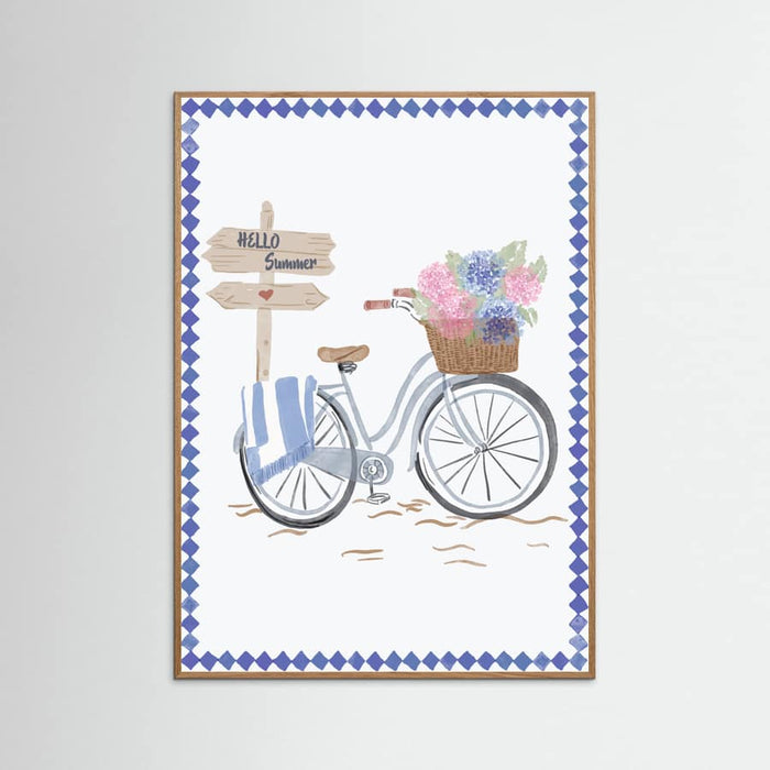 Bicycle at beach Poster – poster och konsttryck