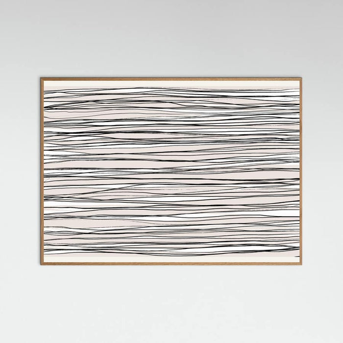 Black on Beige Lines Poster – poster and art print