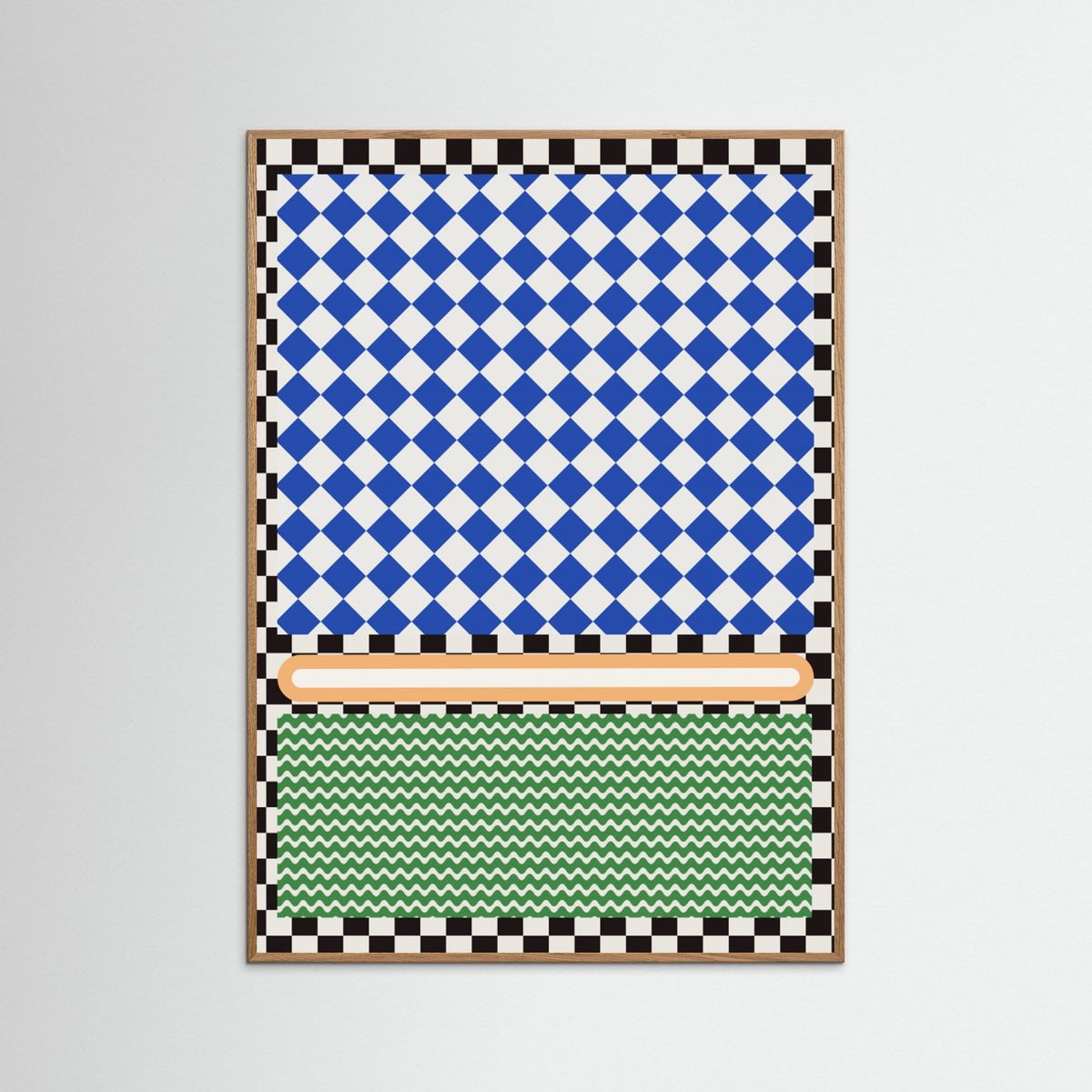Oak Nature Checkered Rothko Inspiration Poster