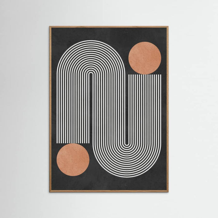 Circles on black background 1 Poster – poster and art print