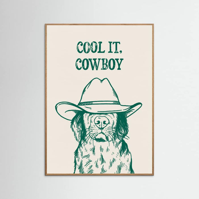 Oak Nature Cool it Cowboy Green Poster