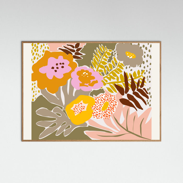 Oak Nature Design for a happy life retro colors Poster