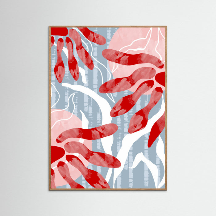 Oak Nature Graphic Florals Boho Petals Poster