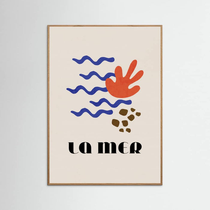 La Mer Abstract Ocean Poster No. 02 – plakat og kunsttryk