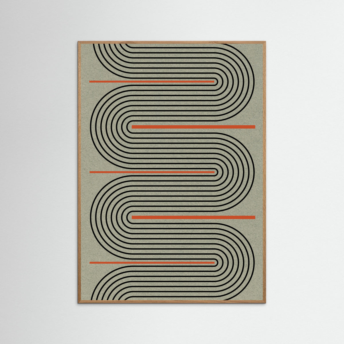 Oak Nature Modern Contemporary Balance No.1 Poster