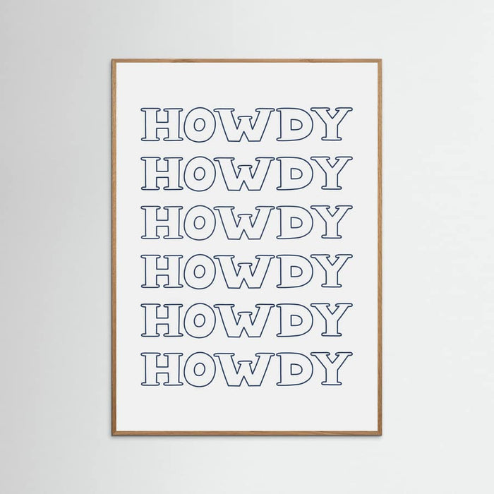Plakat Navy Blue Howdy – plakat i druk artystyczny
