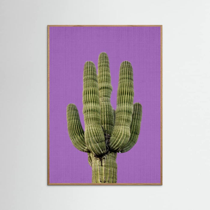 Oak Nature Purple Cactus Poster