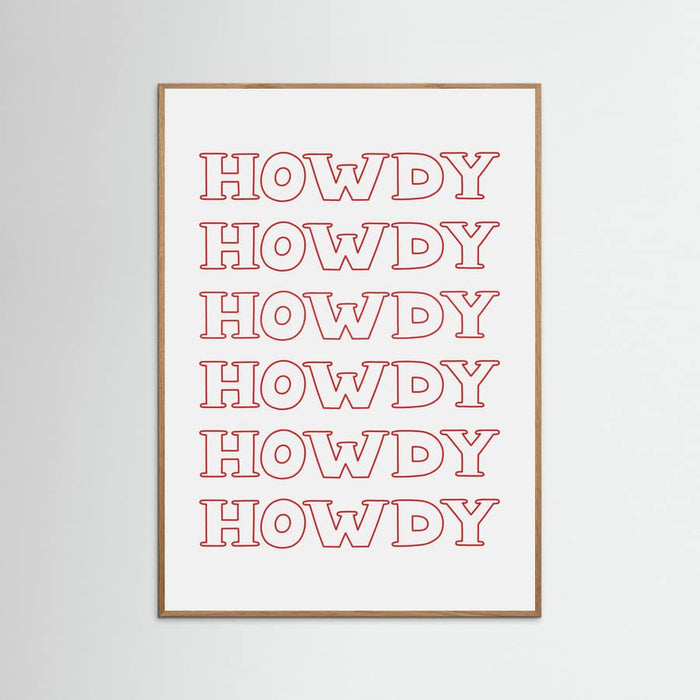 Red Howdy Poster – poster and art print