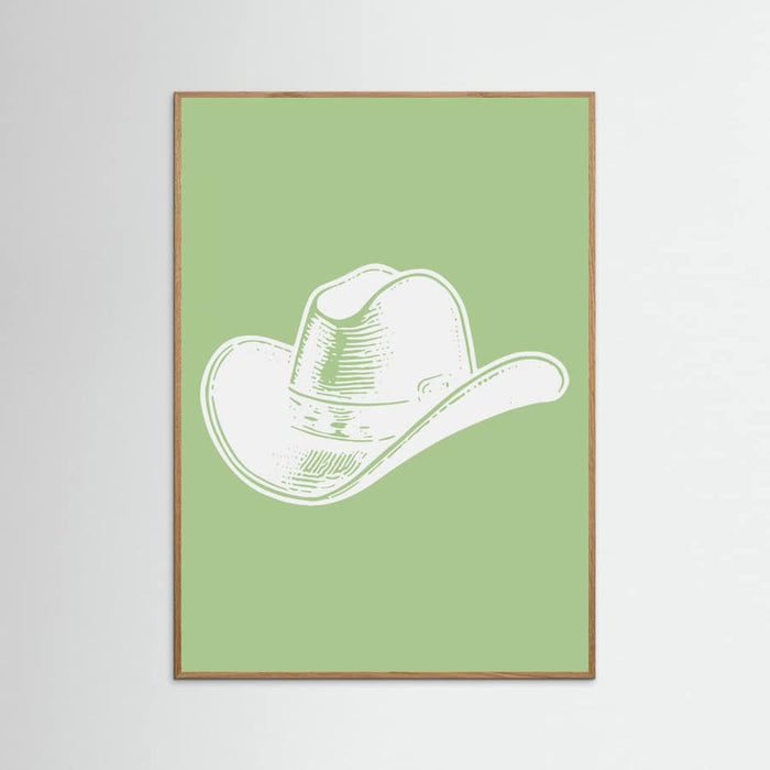 Plakat Sage Green Cowboy Hat – plakat i druk artystyczny