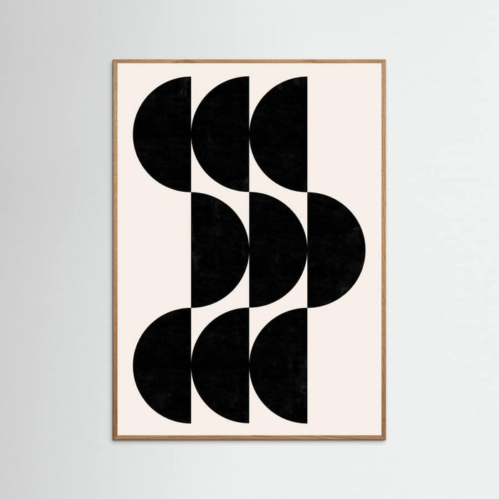 Oak Nature Shape By Cats and Dotz 30 X 42 Inches Textured Black Poster