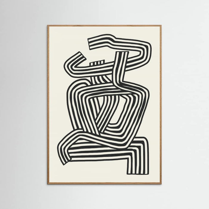 Stripe Woman Portrait Poster – poster and art print