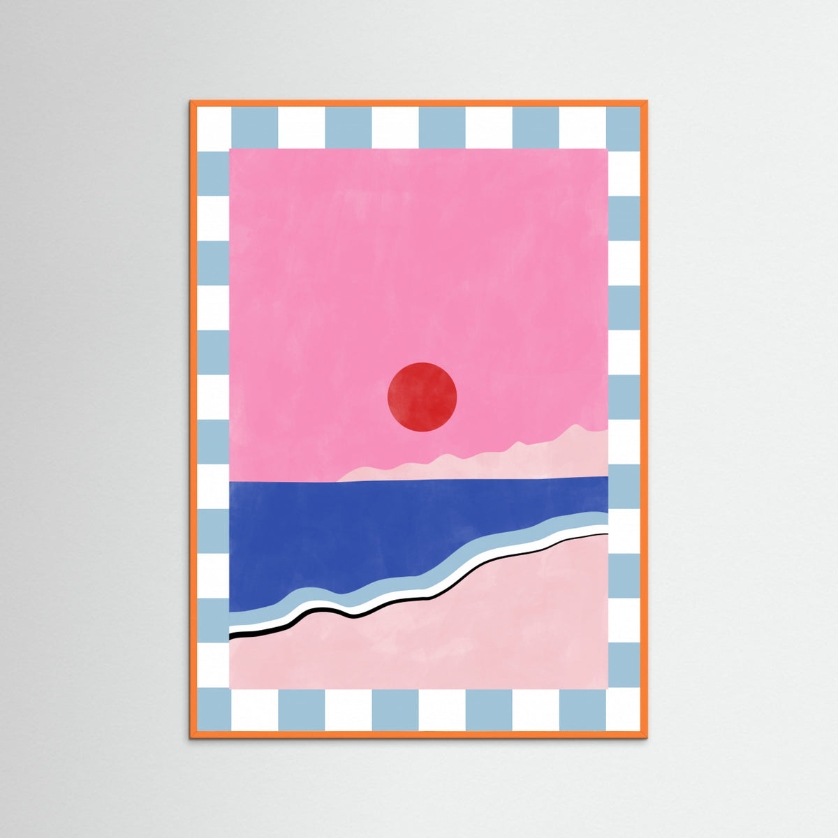 Orange Wood Abstract Composition No. 45 Poster