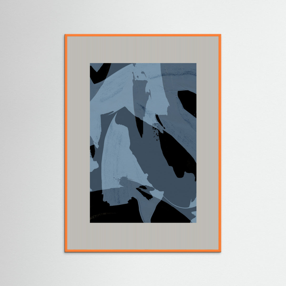 Orange Wood Abstract Brush Strokes 60Y Poster