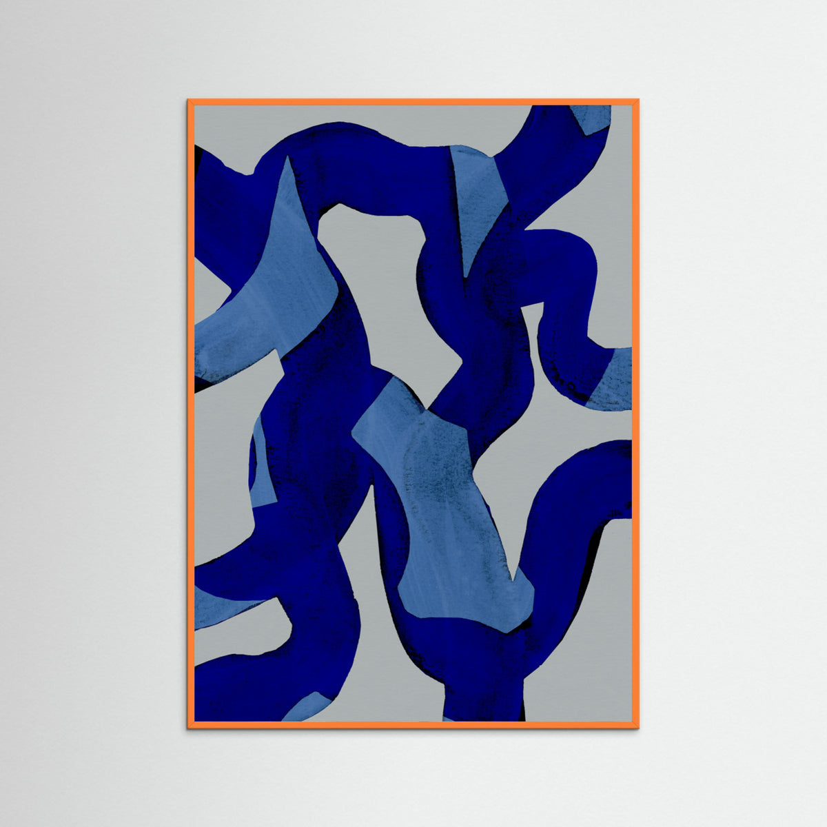 Orange Wood Abstract Brush Strokes 65X Poster