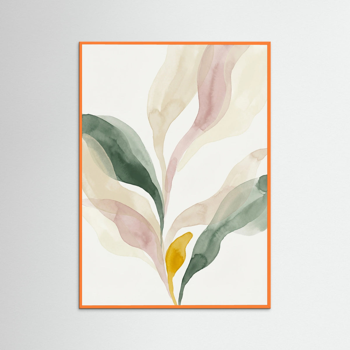 Orange Wood Abstract Petal Forms