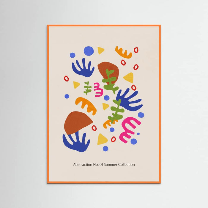 Orange Wood Abstraction Summer Collection Poster