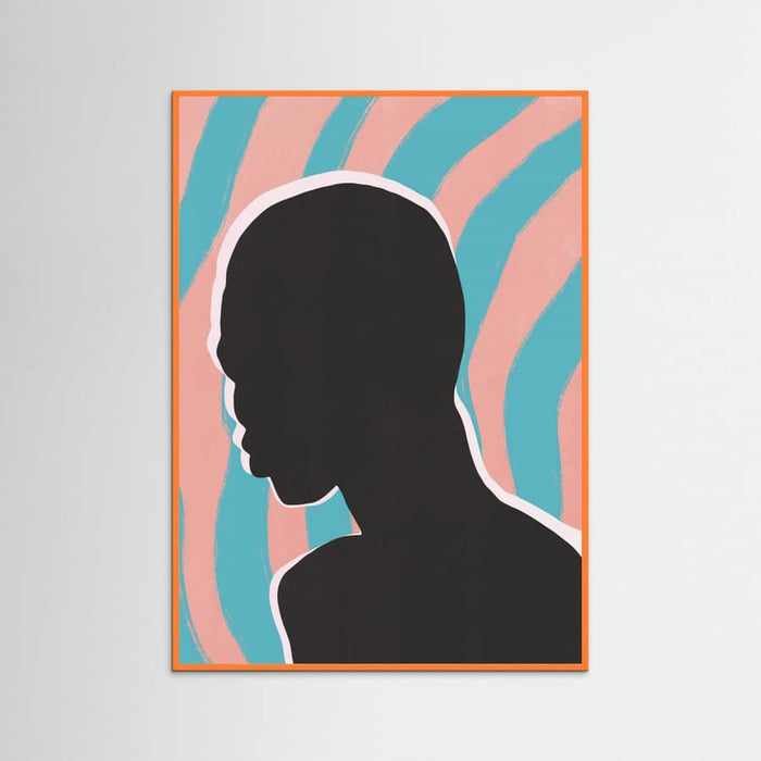 Anonymous Portrait In Neon Lights Poster – poster and art print