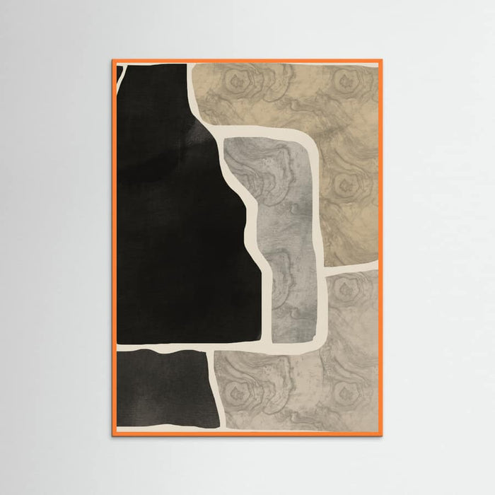 Black Abstract Mosaic Composition Poster – poster and art print