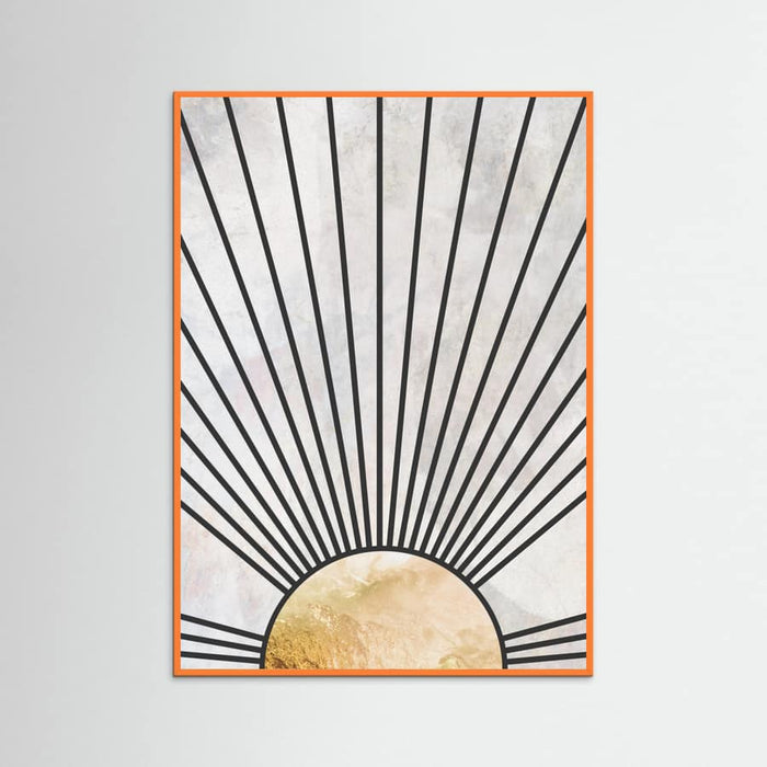 Black gold rising sun Poster – Poster und Kunstdruck