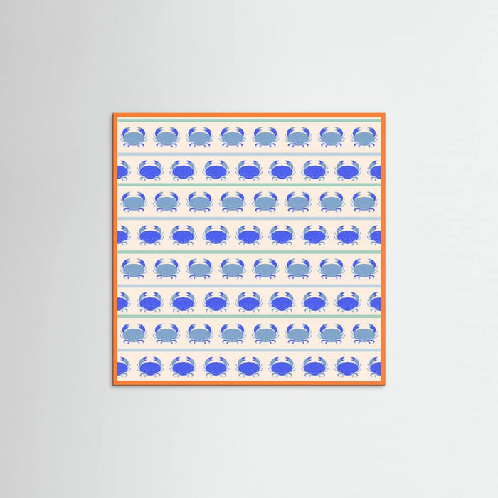 Poster Blue Crabs Nautical Pattern – poster e stampa artistica