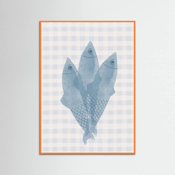 Blue Sardines Poster – plakat og kunsttryk