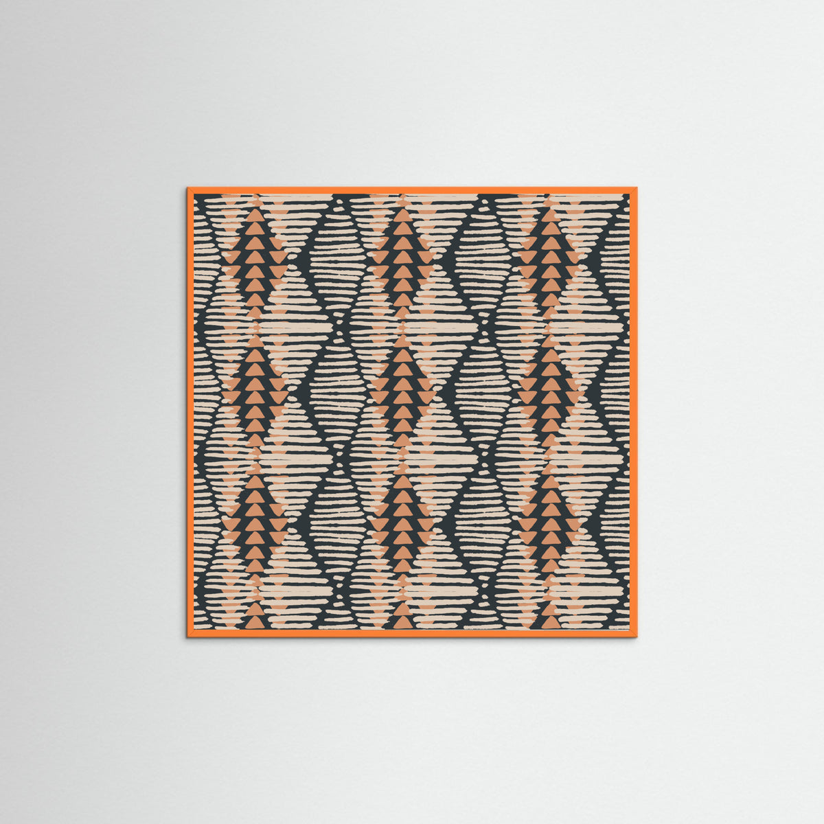 Orange Wood Boho Lines Poster