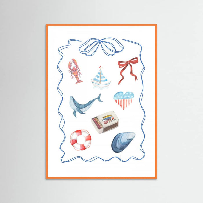 Coastal Collage Poster – poster and art print