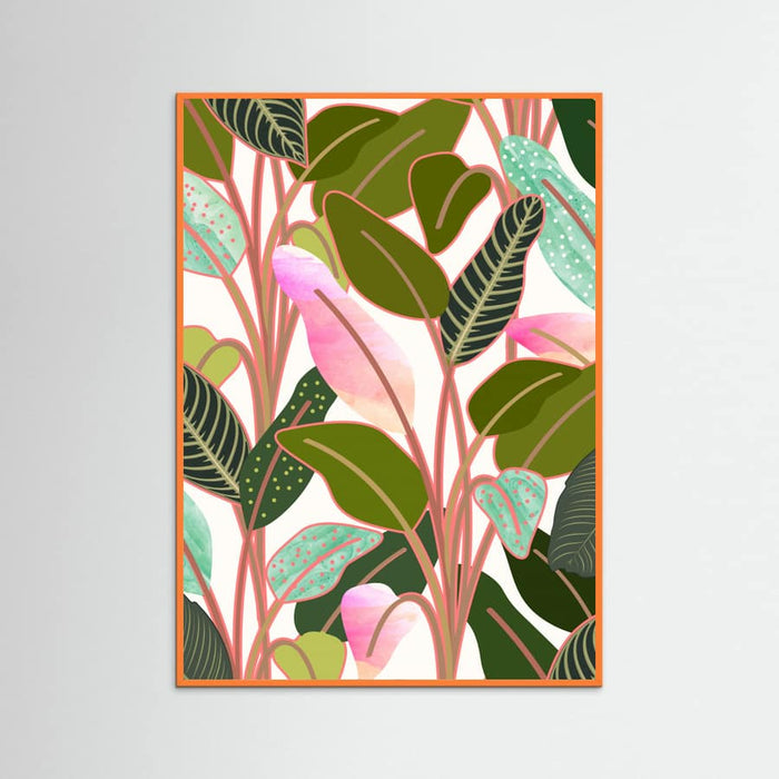 Orange Wood Color Paradise Poster