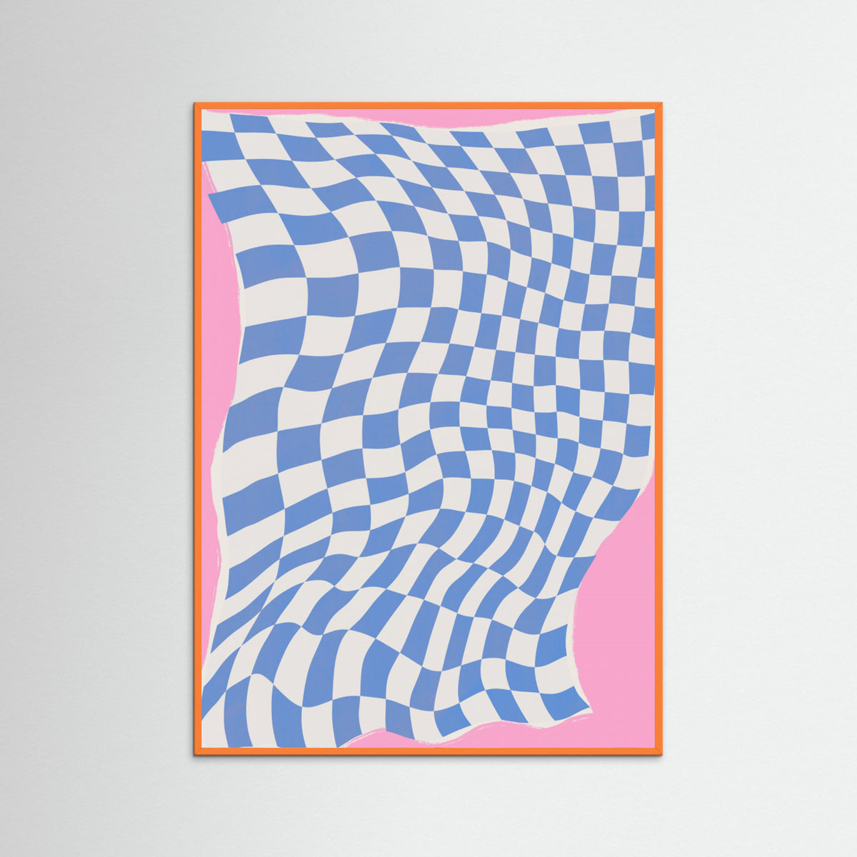 Orange Wood Fabric and Wind Poster