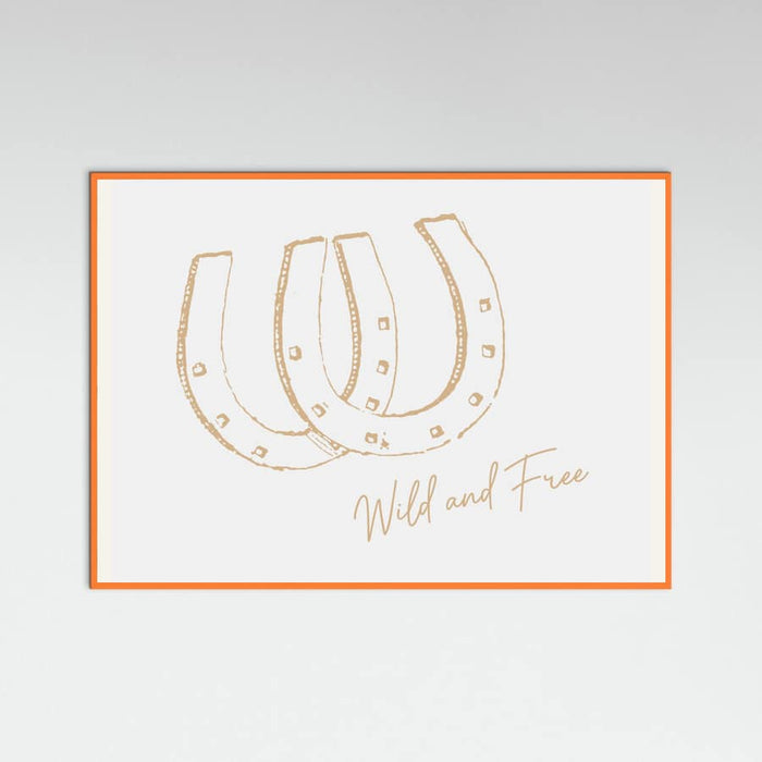 Plakat Horseshoe Wild and Free Neutral – plakat i druk artystyczny