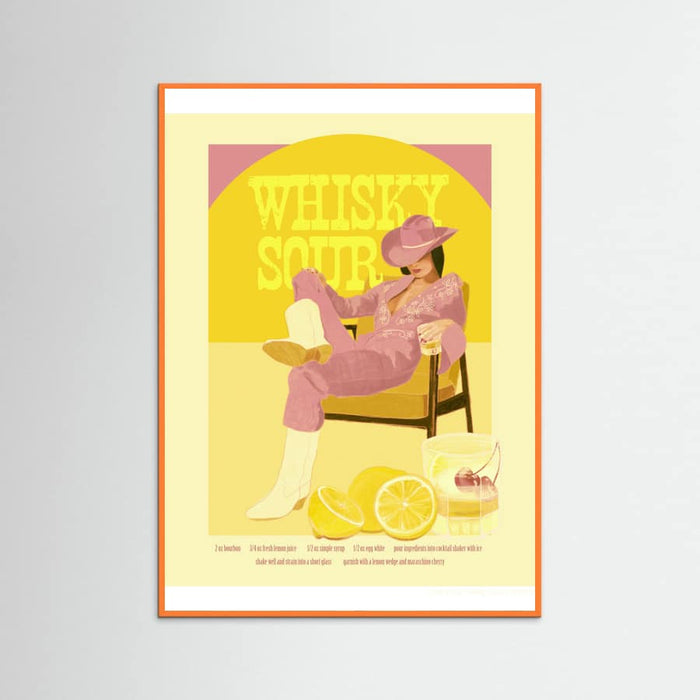 Orange Wood Jlr Whiskysour Pink Copy Poster