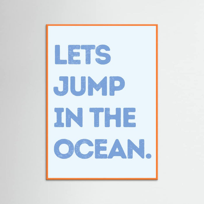 Jump In the Ocean Poster – plakat og kunsttryk