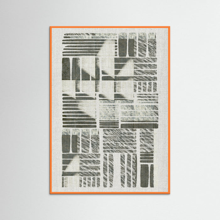 Orange Wood Linear Echoes 2 Poster