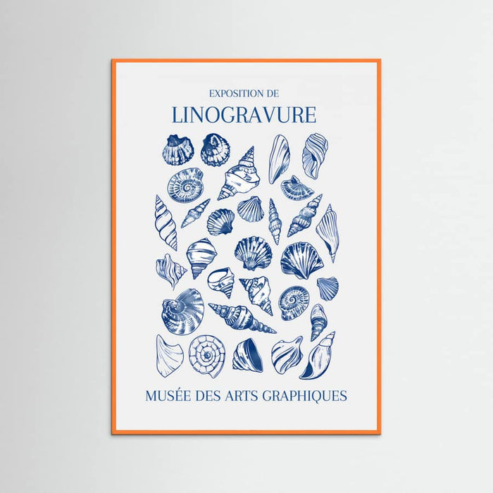 Lino Seashell Art Market Poster – Poster und Kunstdruck