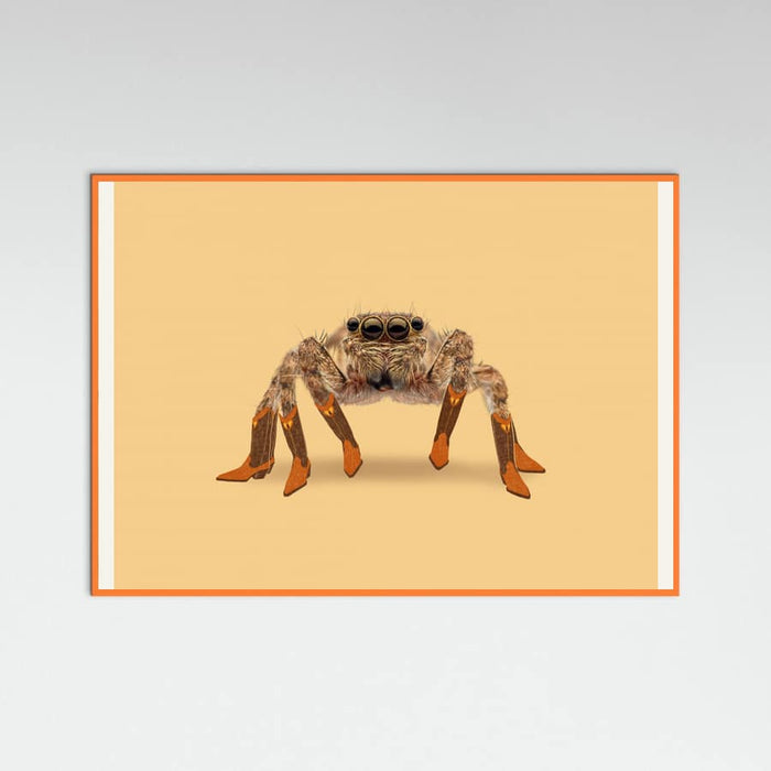 Orange Wood Lydia the Leggiest Cowgirl Spider Poster
