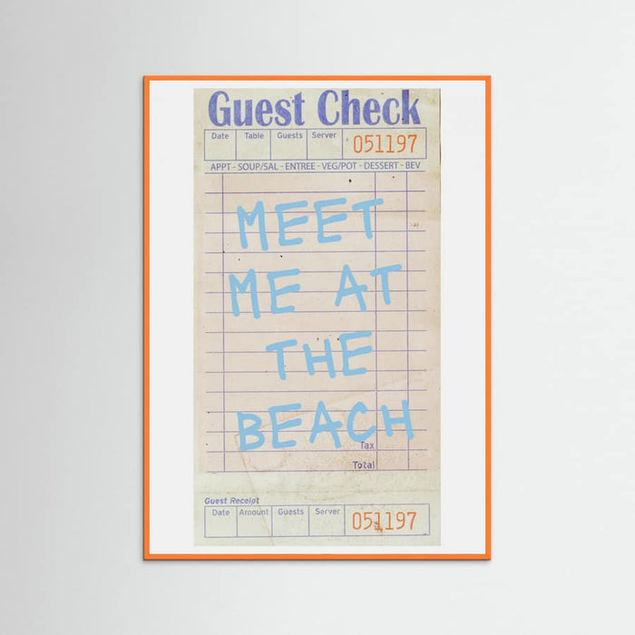 Plakat Meet Me At the Beach Blue – plakat i druk artystyczny