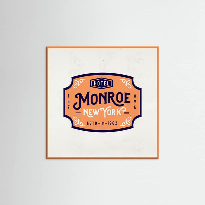 Orange Wood Monroe Hotel New York Poster