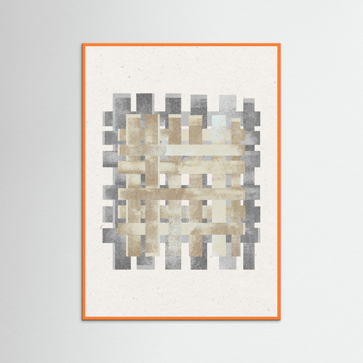 Orange Wood Pattern on Pattern No.2 Poster