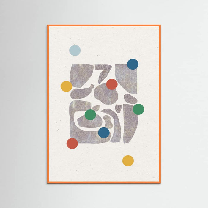 Retro Dots and Paper Poster – plakat og kunsttryk