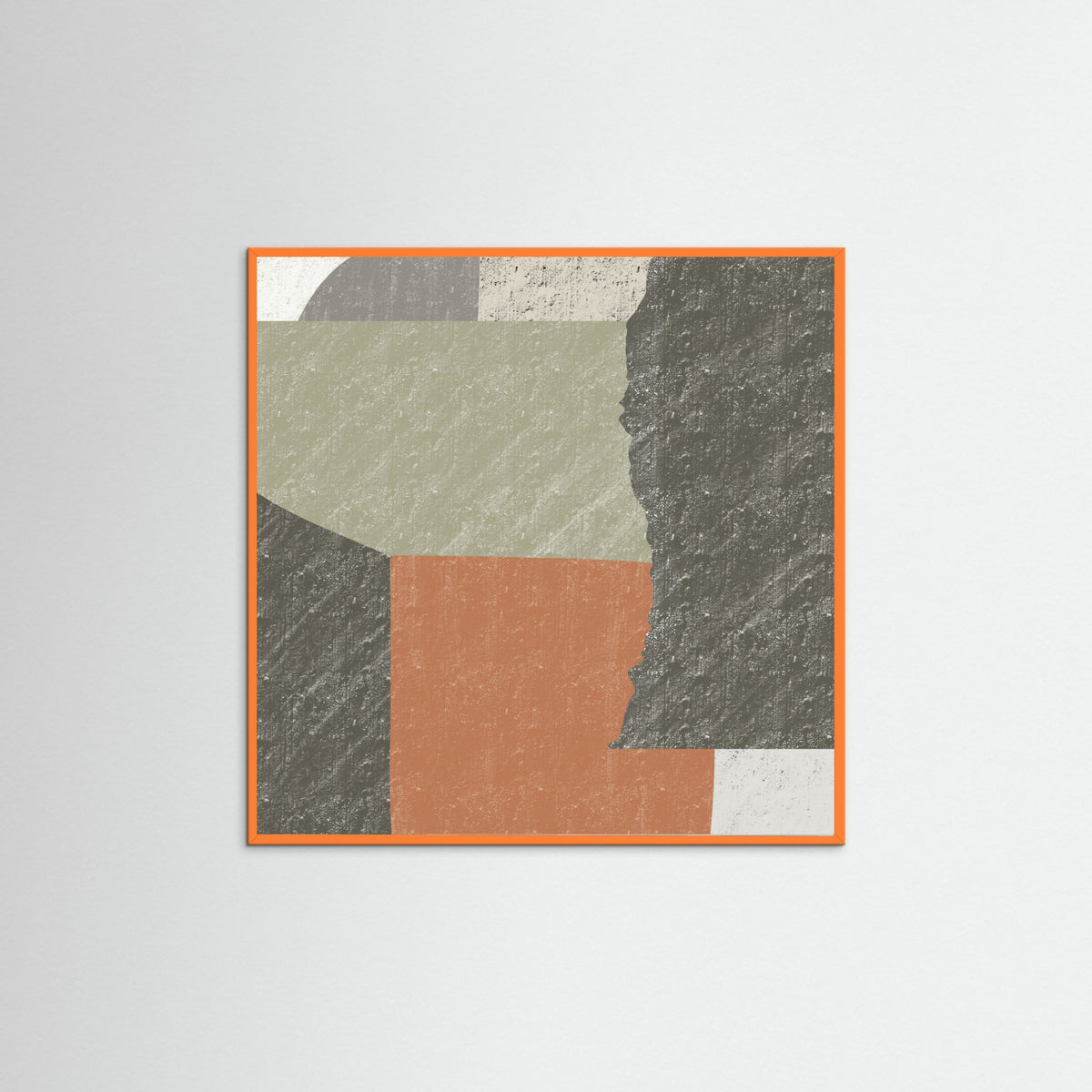 Orange Wood Rough Paper Cut Out Poster