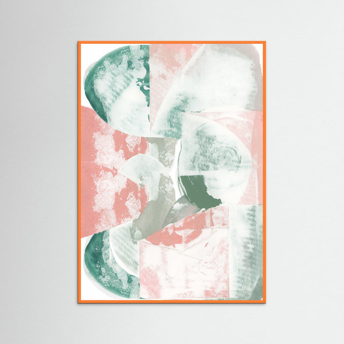 Orange Wood Terra & Teal 1 Poster