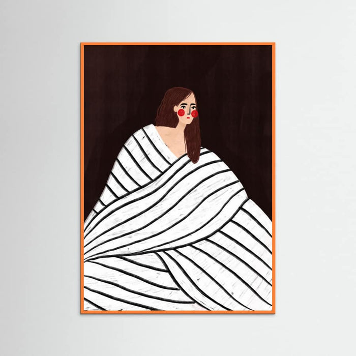 The Woman With Black and White Stripes Poster – Poster und Kunstdruck