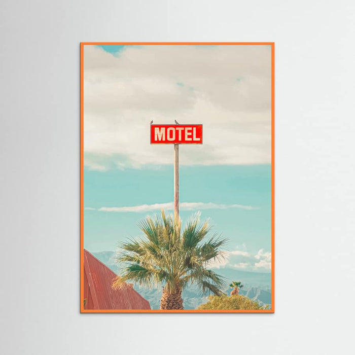 Orange Wood This Motel is for the Birds Poster