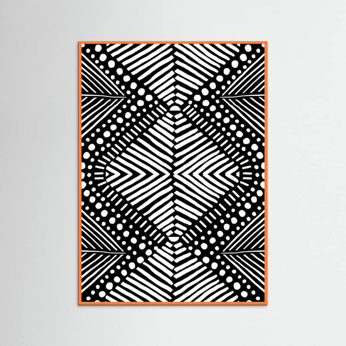 Orange Wood Tribal Poster