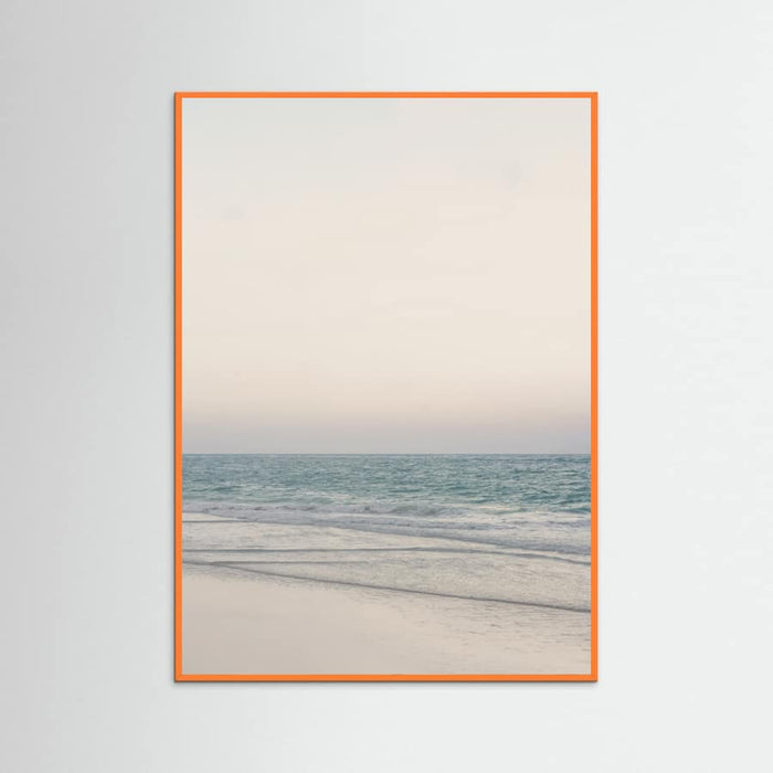 Warm Serene Beach Landscape Clear Sky Poster – plakat og kunsttryk